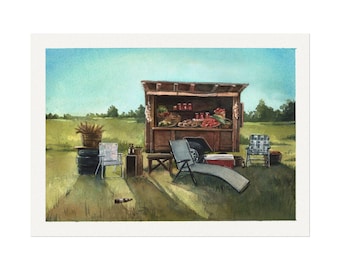 Canuckana Watercolor Fine Art Poster | Letterkenny Inspired Illustration