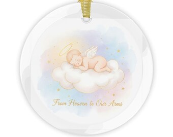 Adorno conmemorativo del bebé ángel, adorno de recuerdo enviado del cielo