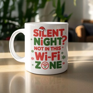 Julkaffemugg: Rolig tyst natt Wi-Fi-zon - Tech Lover-present