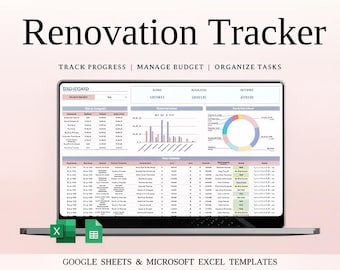Hochzeits-Tracker Kalkulationstabellen-Vorlage | Heimwerker Budget & Projektplaner