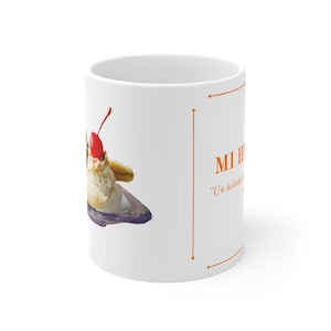 Banana Split Mug with Cherry Design, Fun Coffee Cup, Dessert Lover&#39;s Gift, Ice Cream Inspired, Celebration Drinkware