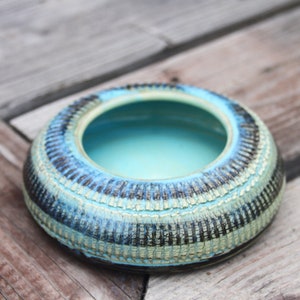 Blue Tourmaline from the Urchin Bowl Series, Handmade in CA.