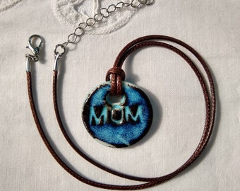 Small Mom Ceramic Pendant
