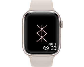 Protect Property Bindrune Apple Watch Wallpaper, Runic Magic Talisman, Viking Nordic Sign, Digital Amulet Norse Rune