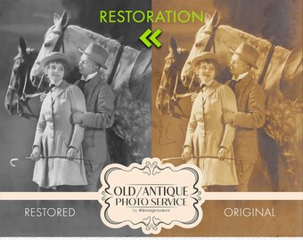 Old Photo Restoration Service! Custom Order - Restore Picture, Vintage Photo Editing & Repair, Photo Quality Improve, Clear Image Fix