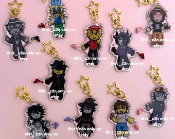 FORSAKEN Acrylic Keychains Magnetic 3'' - Roblox Chance Itrapped 007n7 Azure TwoTime Elliot mafioso noli