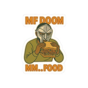 Hip-Hop Inspired Sandwich Mask Sticker - MM..FOOD Fan Art Vinyl Decal