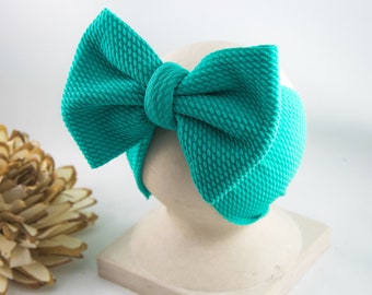 Mint Green Baby/Toddler Headwrap Bows | Baby Headband | Toddler Headwrap | Green Hair Bows | Photography Prop | Gift for mother