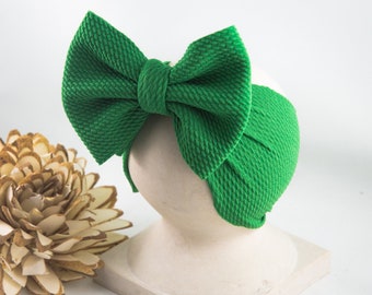 Emerald Green Baby/Toddler Headwrap Bows | Baby Headband | Toddler Headwrap | Green Hair Bows | Photography Prop | Gift for mother