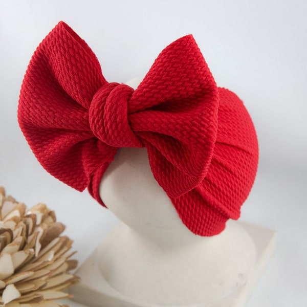 Ruby Red Baby/Toddler Headwrap Bows | Baby Headband | Toddler Headwrap | Red Hair Bows | Photography Prop | Gift for expectant mother