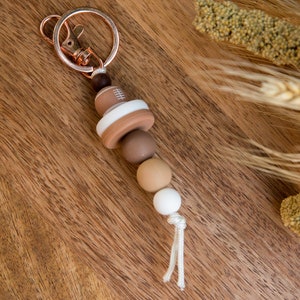 Rugby Ball Keychain |  Rugby Silicone Beaded Zipper Pull | Christmas Keychain | Teacher keychain | Silicone Beads  |  Zipper Pull
