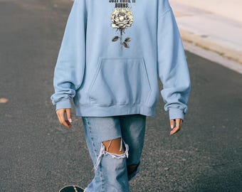 Burning Rose Hoodie: Gothic BookTok Unisex Sweatshirt