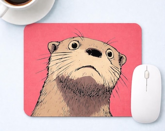 Judgmental Otter Mouse Pad – Funny Animal Desk Accessory