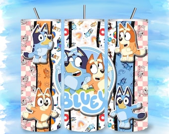 Vasos con temática de Bluey