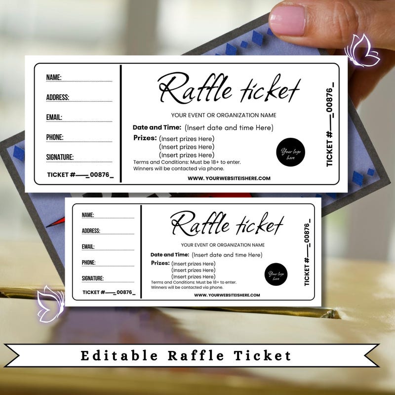 Numbered Raffle Ticket Template - Etsy New Zealand