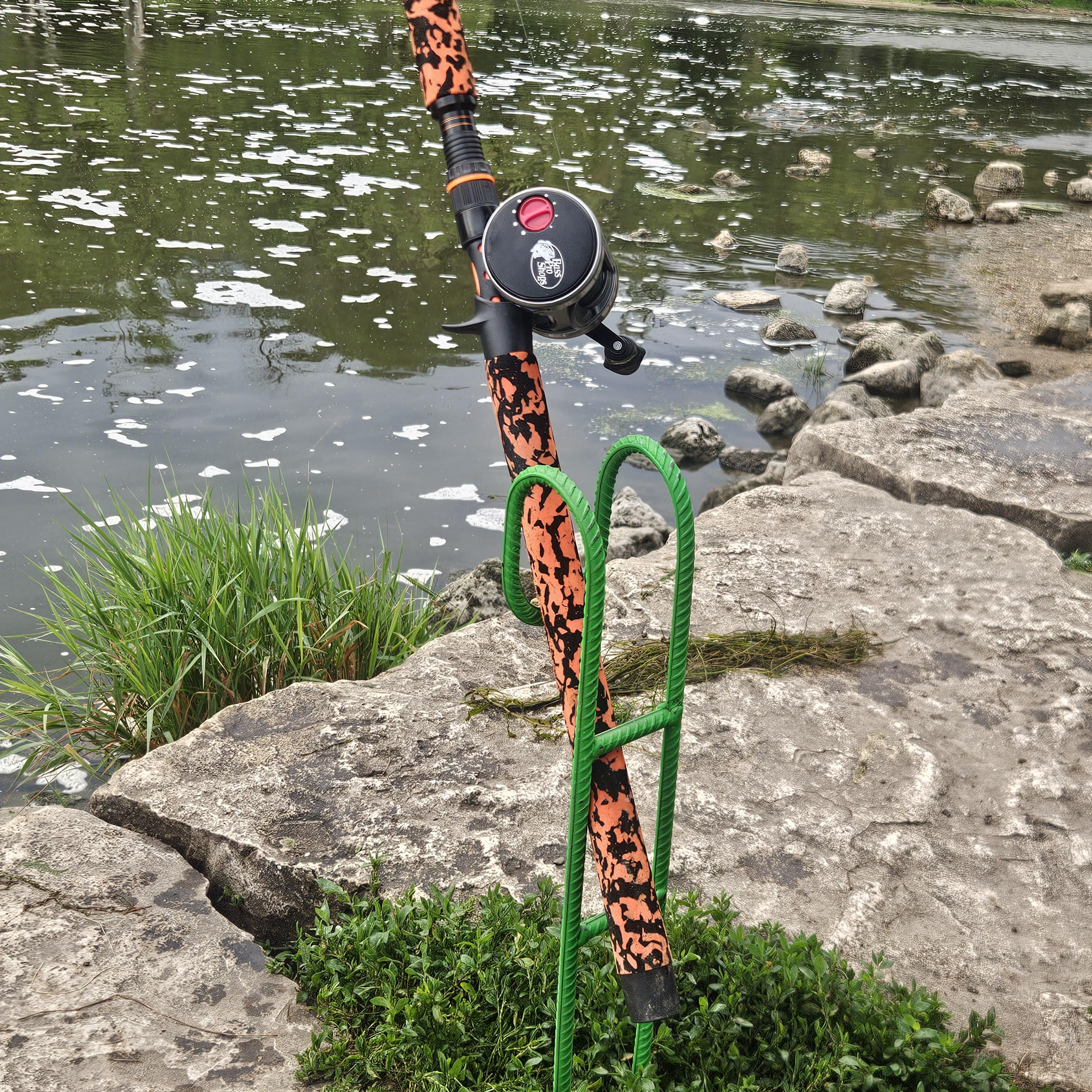 rebar fishing rod holder Fishing rod holder