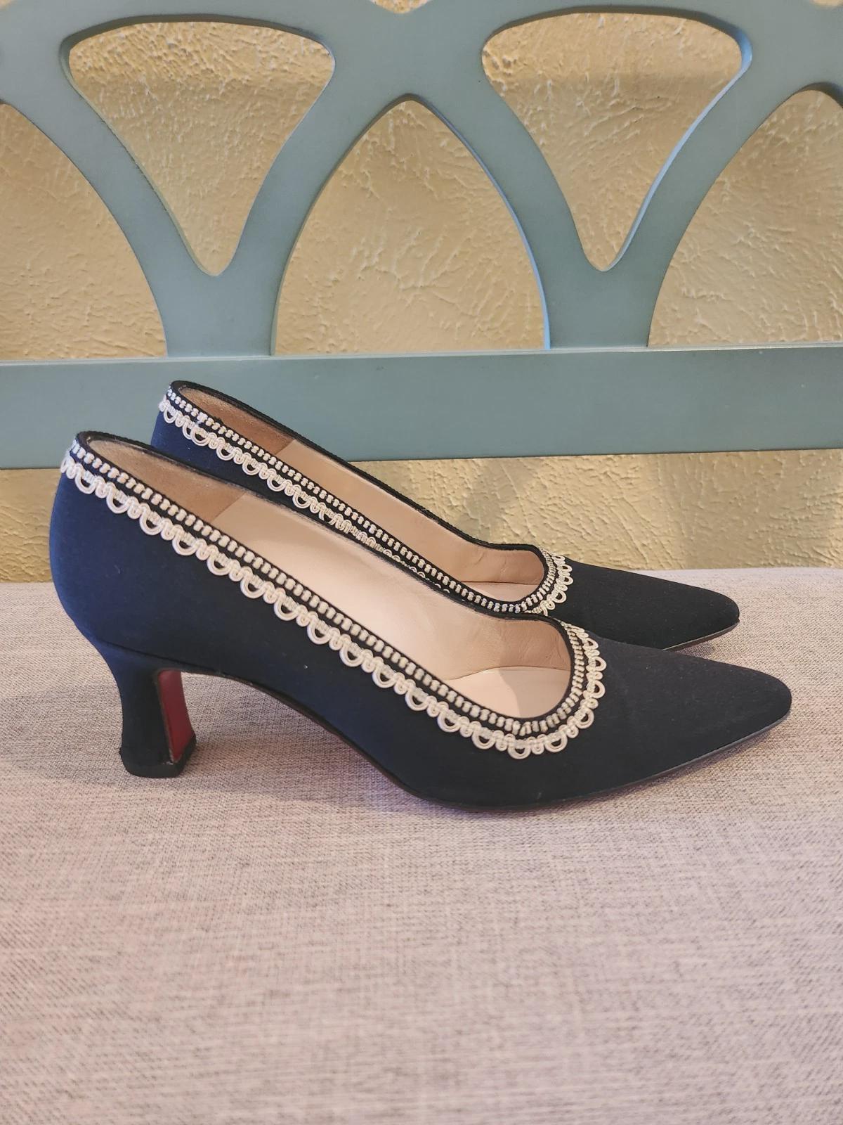 Ultra Rare Worn Once 90s Vintage CHRISTIAN LOUBOUTIN Embroidered