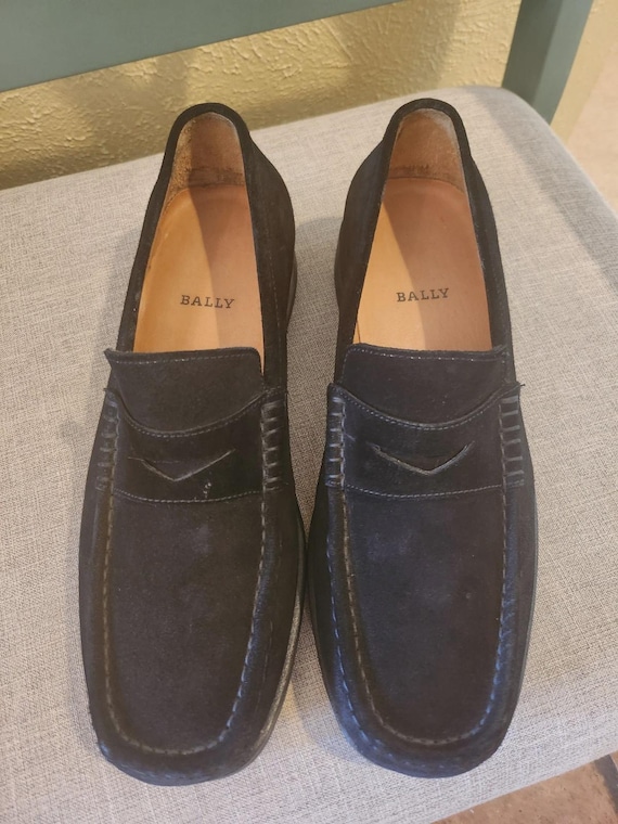 Bally mens loafers size 12 black leather slip on vintage 80s 90s Vintage Bally Switzerland Loafers Shoes Men main image 4