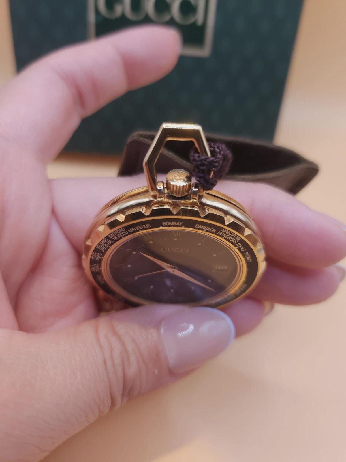 Mint GUCCI World Travel Pocket Alarm Watch New Battery and Service
