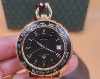 GUCCI Alarm Quartz 時計 Mint GUCCI World Travel Pocket Alarm Watch New Battery and Service
