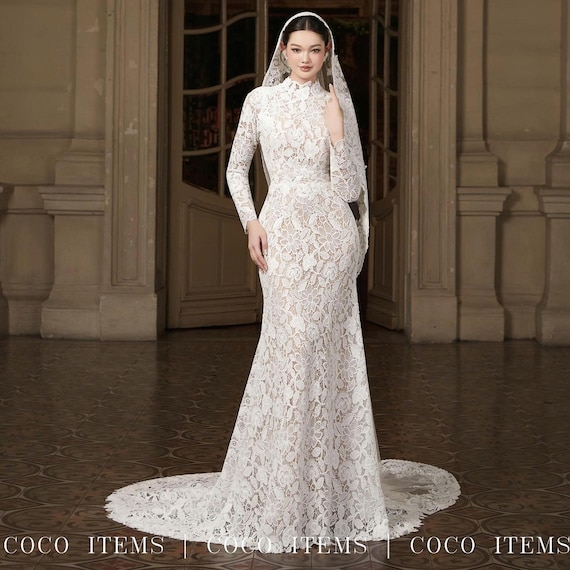 mermaid wedding dress with long train Sexy Luxury Strapless Sweetheart Lace AlineBridal offering a celebration of femininity that elegantly flares into a dramatic train Lace Tulle - Mermaid Wedding