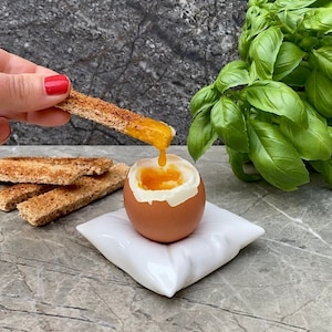 Egg Cup Pillow, Porcelain Egg holder, Egg Cup Pillow