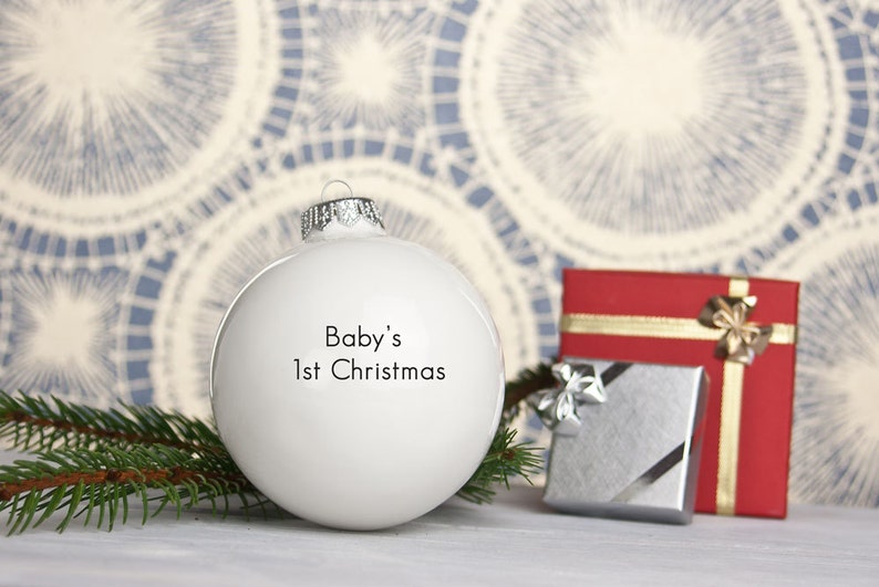 Personalized Christmas Bauble for Baby's First Christmas, Customized Christmas Ornament, Personalised Christmas Ornament image 3