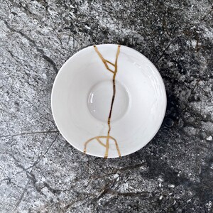 White Kintsugi Bowl