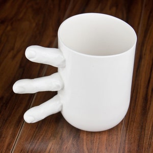 Funny Mug With Fingers