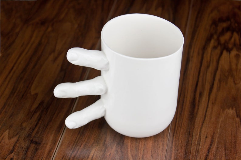 Funny Mug With Fingers