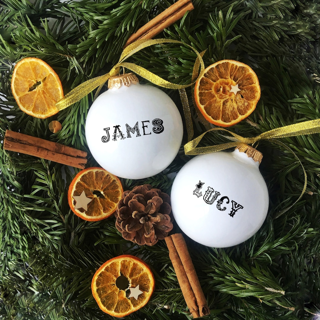 Personalised Christmas Ornament With Name, Customised Bauble