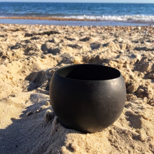 Minimalist Porcelain Teacup, Black or White Ceramic Teacup image 7