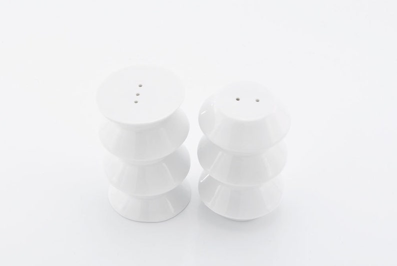 Salt and Pepper Shakers, White Porcelain Shakers, Modern Housewarming Gift image 6