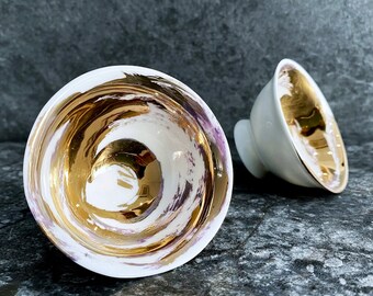 Small Cup for Ceremonial Tea, Plated with Gold