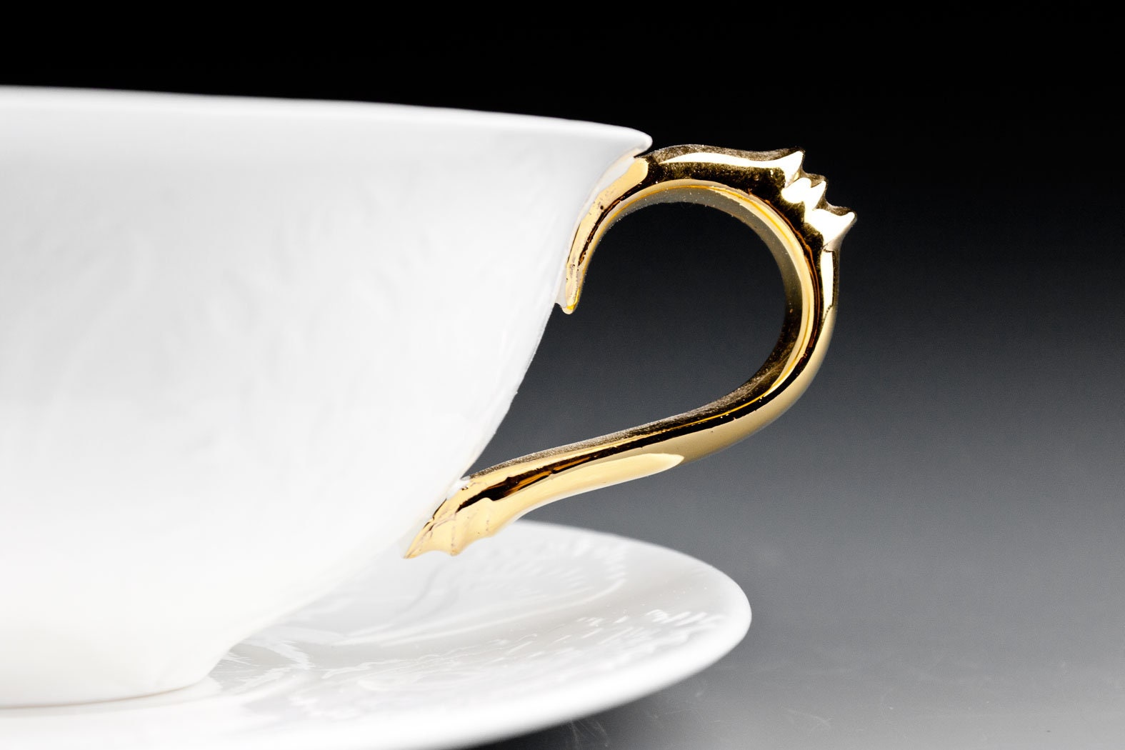 White Porcelain Teacup with Flowers White Decorative Teacup | Etsy