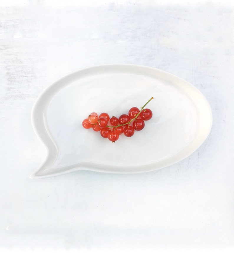 Handmade Ceramic Plate, Speech balloon plate, Funny ceramic plate image 4