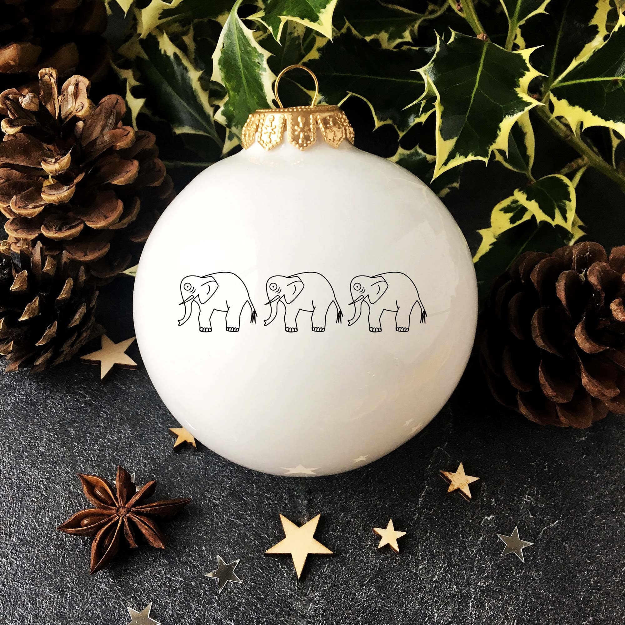 Conifer Christmas Parade 2022 Christmas Ornament With Elephants Parade White Christmas | Etsy Hong Kong