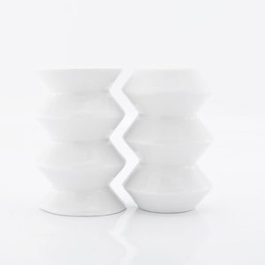 Salt and Pepper Shakers, White Porcelain Shakers, Modern Housewarming Gift image 7