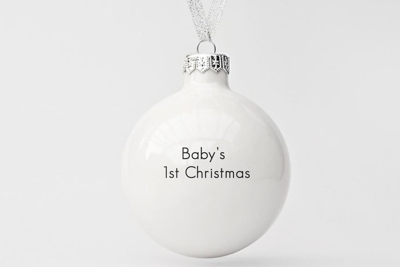 Personalized Christmas Bauble for Baby's First Christmas, Customized Christmas Ornament, Personalised Christmas Ornament image 4