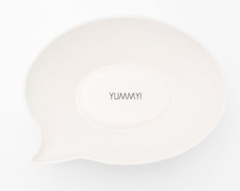 Speech Balloon Bowl, Serving Porcelain Bowl, YUMMY!