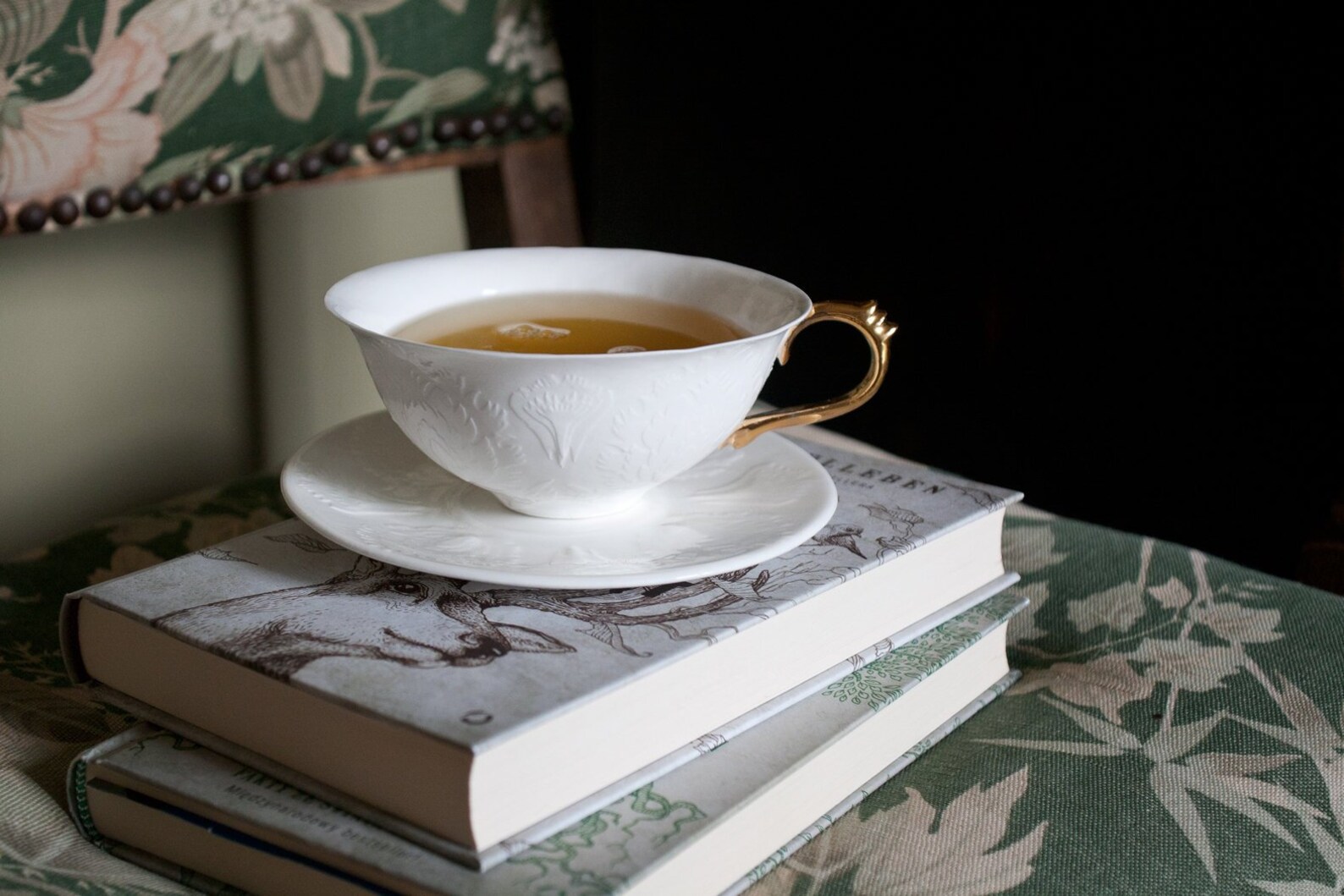 White Porcelain Teacup With Flowers White Decorative Teacup - Etsy