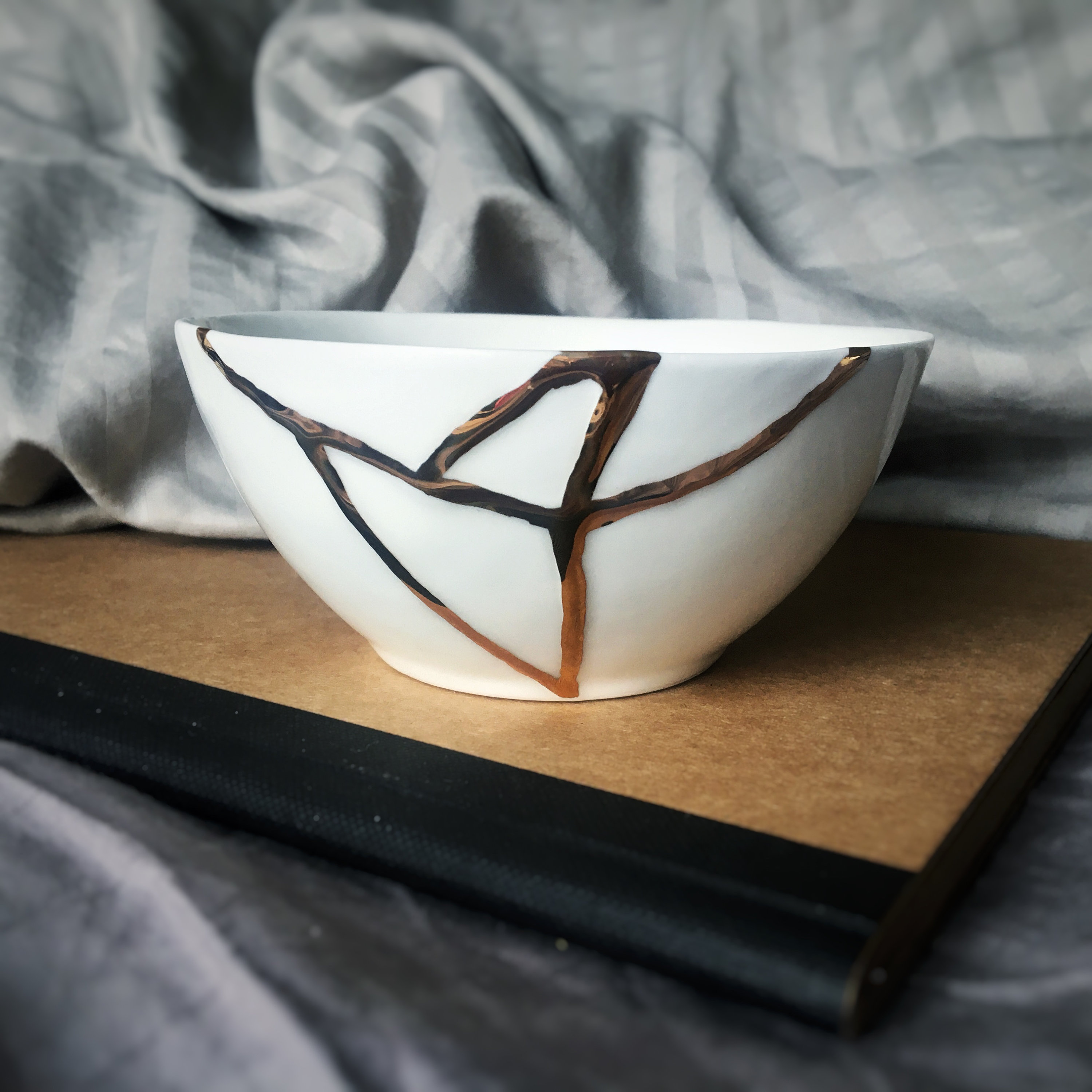 Kintsugi Bowl and Definition We are all Mixed Media by Kay