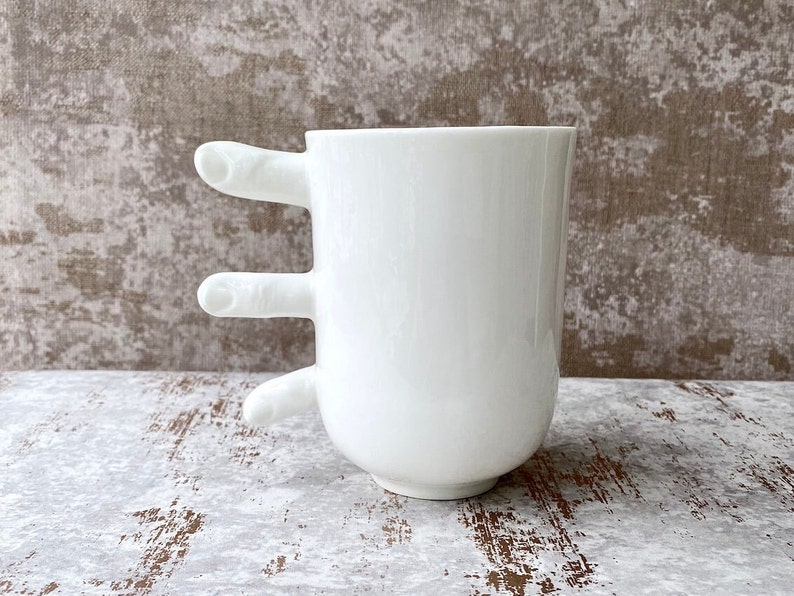 Funny Mug With Fingers