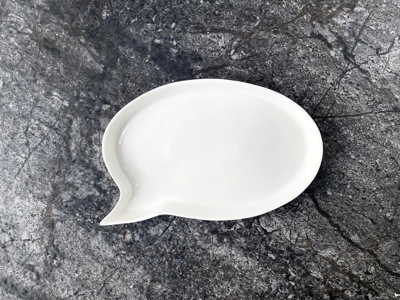 Handmade Ceramic Plate, Speech balloon plate, Funny ceramic plate image 1