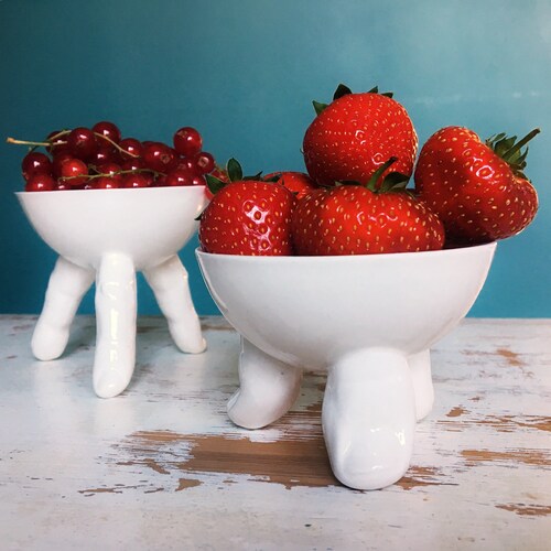 Quirky Bowl With Toes Snack Bowl Funny Porcelain Bowl Etsy