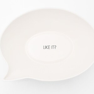 Funny Bowl with Message, Quirky Bowl with Text, Speech Bubble Bowl image 5