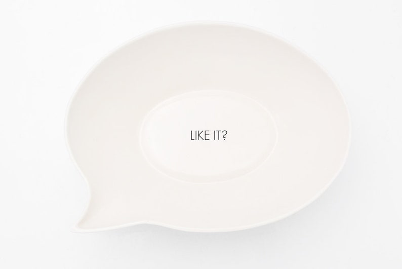 Funny Bowl with Message, Quirky Bowl with Text, Speech Bubble Bowl image 5