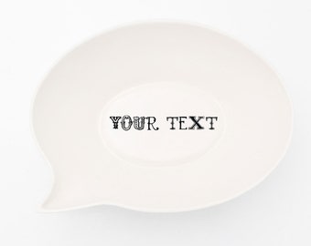 Personalized Bowl, White Porcelain Bowl, Funny Bowl, Customized Bowl with Message