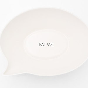 Funny Bowl with Message, Quirky Bowl with Text, Speech Bubble Bowl image 3