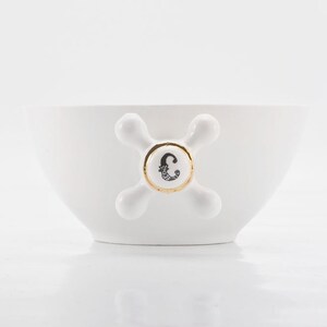 Quirky Bowl with Faucets, Funny Ceramic Bowl, Handyman Gift, White Soup Bowl image 8